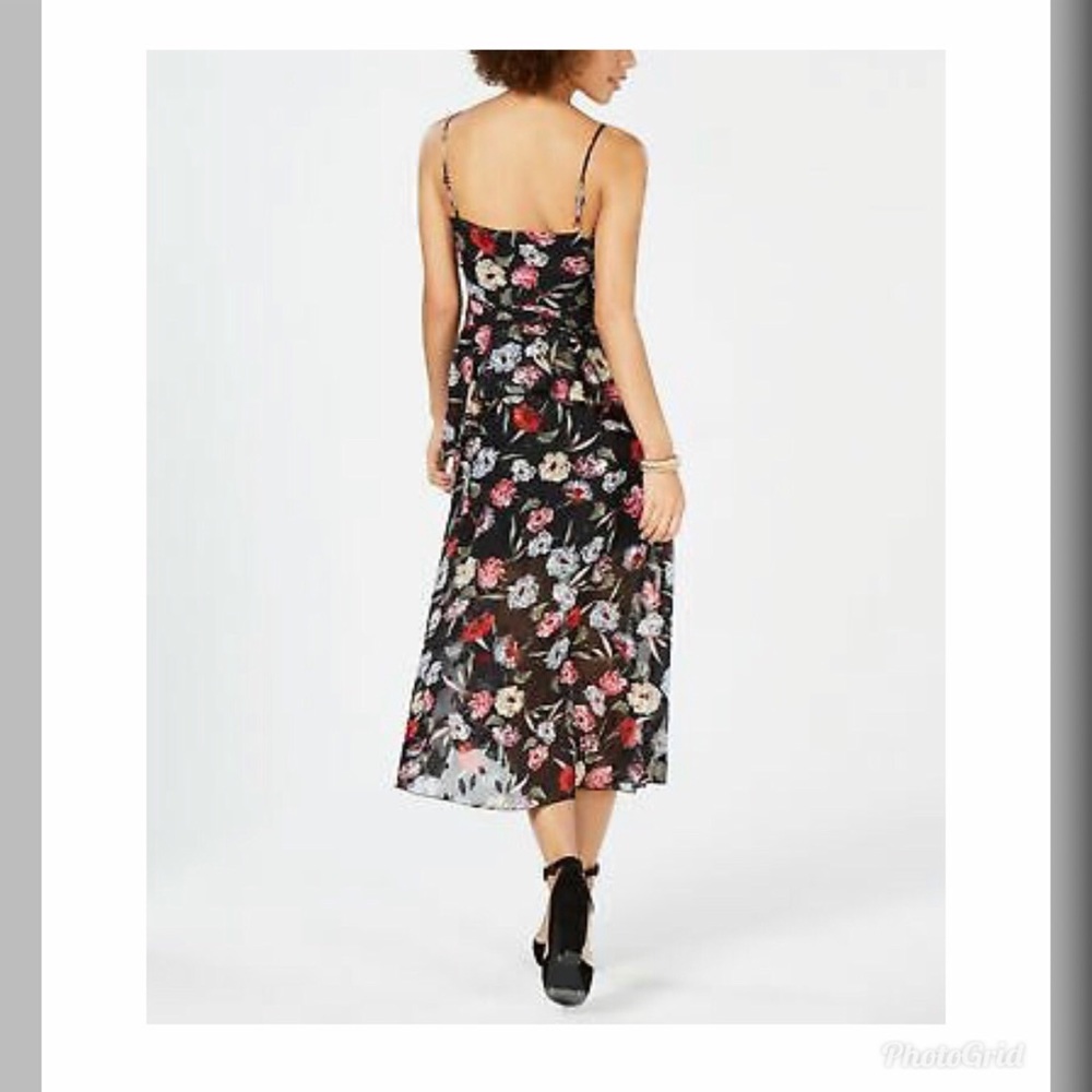 Foxiedox Floral Midi Dress - Black and Red - Picture 3 of 4